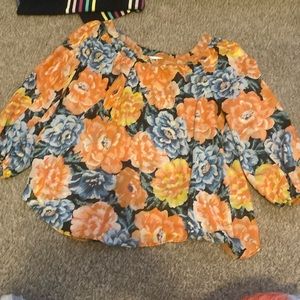 Lauren Conrad sheer & shimmer blouse-NWOT